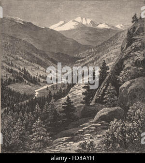 COLORADO: Grays Peak. Rocky Mountains, antique print 1874 Stockfoto