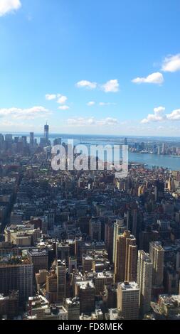 Skyline von New York City und Aussicht vom Empire State building Stockfoto
