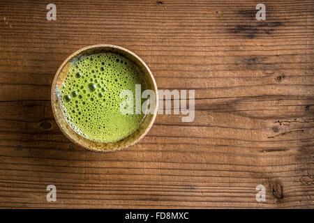 Gesund grüner Tee, Matcha Tee in Schüssel Stockfoto