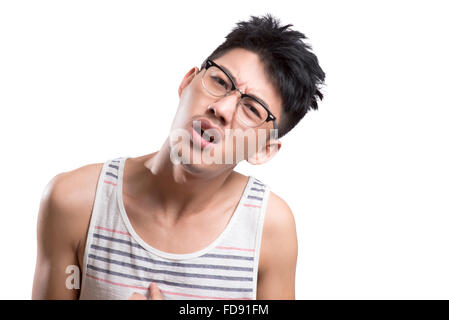 Porträt des jungen Mannes streiten Stockfoto