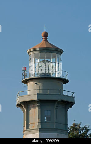 Die Laterne in Grays Harbor Leuchtturm in Westport, WA, Grays Harbor County, USA. Stockfoto