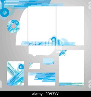 Eingestellt von CI-Vorlagen - leer, Karte, cd, Notizpapier, Umschlag, Ordner EPS10 Stock Vektor