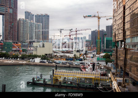 Dock und Bau-Website in Hong Kong Stockfoto