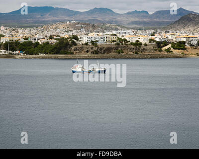 Blick über Hafen und Stadt, San Vicente, Mindelo, Kapverden Stockfoto