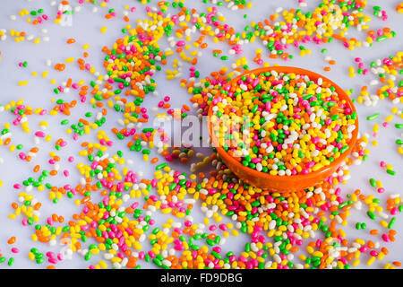 Candy Fennel seed Spilling Schüssel niemand Stockfoto