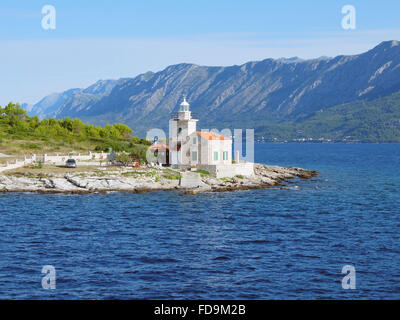 Sucuraj, Kroatien, Leuchtturm Sucuraj auf der Insel Hvar Stockfoto