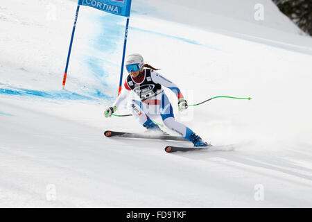 Cortina d ' Ampezzo, Italy24 January2016. NUFER Priska (Sui) im Wettbewerb mit der Audi Fis Alpine Ski World Cup Women Super G Stockfoto
