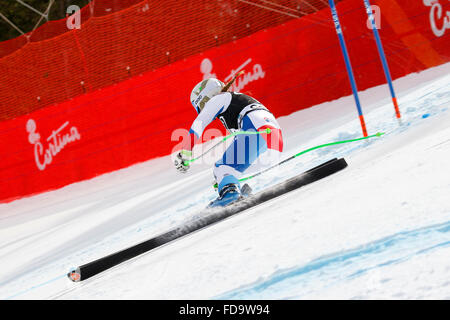 Cortina d ' Ampezzo, Italy24 January2016. NUFER Priska (Sui) im Wettbewerb mit der Audi Fis Alpine Ski World Cup Women Super G Stockfoto