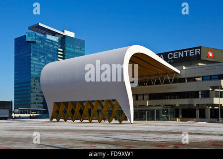 Hochhäuser am internationalen Zentrum, Wien. Stockfoto
