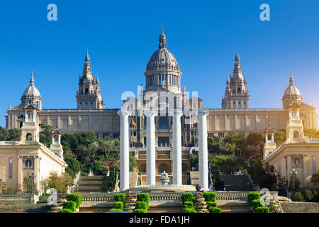 Spanien, Katalonien, Barcelona, Montjuic, Katalonien Nationalmuseum für Kunst (MNAC), Nationalpalast (Palau Nacional) Stockfoto