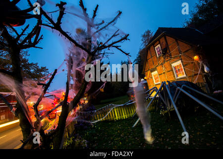 Isernhagen, Deutschland, Halloween Haus in Isernhagen Stockfoto