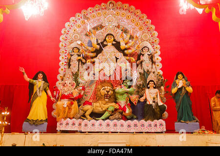 Durga Puja Statuen Tempel Gottes niemand Stockfoto