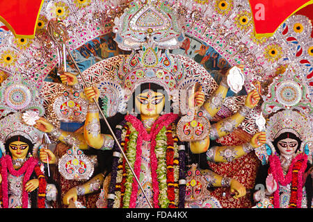 Durga Puja Statuen Tempel Gottes niemand Stockfoto