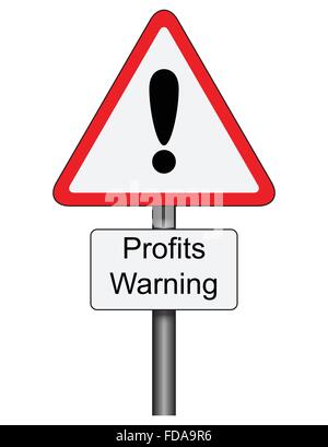 Straße-Verkehrszeichen mit Gewinne Warnung im Vektor-Format. Rote dreieckige standard Warnung Straßenschild mit Ausrufezeichen-symbol Stock Vektor