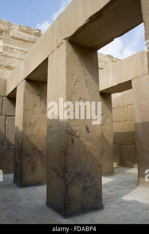 Bild des Tempels Ruinen aus der Antike Ägypten von Chephren. Kairo, Ägypten. Stockfoto
