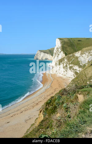 Blick nach Westen von Durdle Door, West Lulworth, Dorset, England, UK Stockfoto