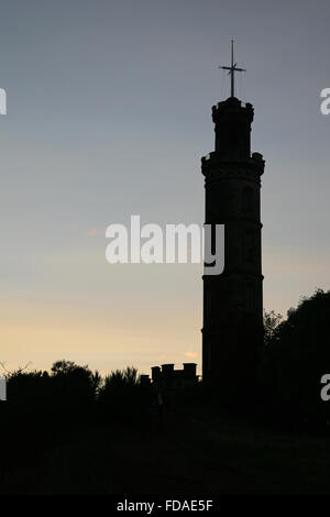 Nelson-Monument in Kontur, Calton Hill, Edinburgh, Schottland Stockfoto