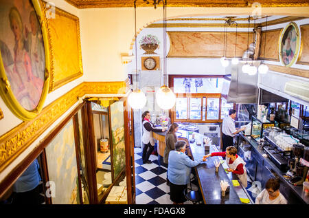 Horchateria El Siglo.11 Plaza de Santa Catalina.Valencia, Spanien. Stockfoto