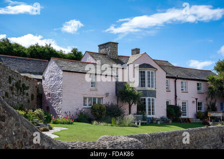 Traditionelles Steinhaus in Bude Stockfoto