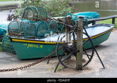 Von der Slipanlage am Hafen von Bude Stockfoto