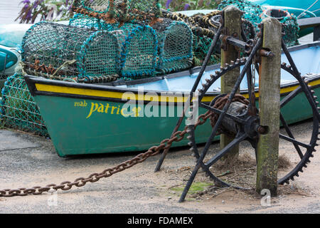 Von der Slipanlage am Hafen von Bude Stockfoto