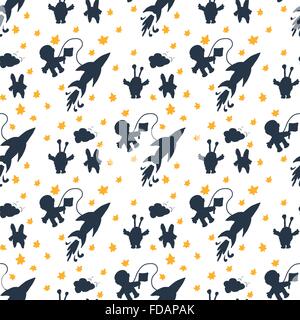 Das Muster der kosmischen Plot-Vektor-illustration Stock Vektor