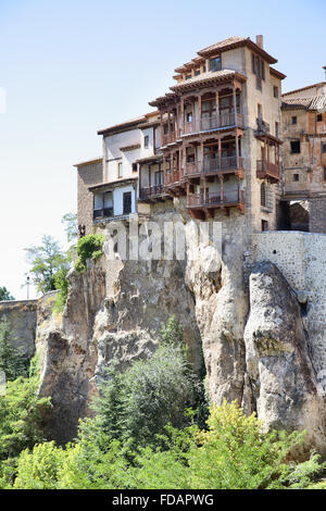 Hängende Häuser (Casas Colgadas) in Cuenca, Spanien Stockfoto