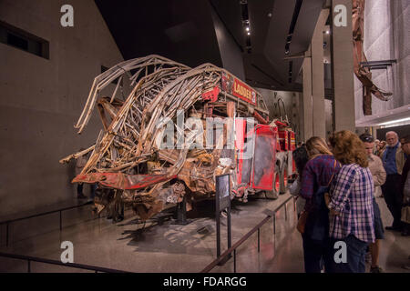 Im World Trade Center 911 Memorial Museum, New York, NY USA Stockfoto