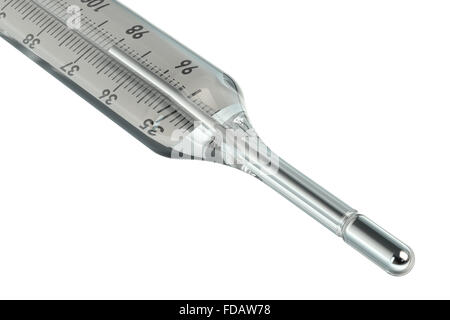 Medizinische Thermometer auf weißem Hintergrund Stockfoto