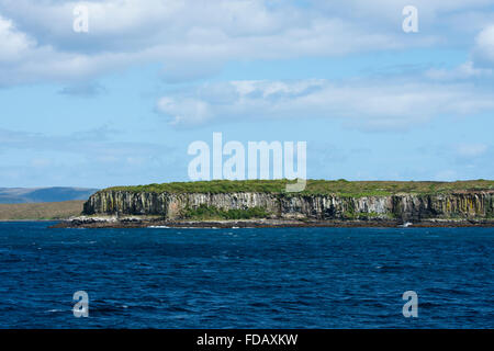 Neuseeland, Auckland-Inseln, unbewohnte Inselgruppe im südlichen Pazifik. Südlichen Meer-Blick auf den Klippen am Enderby. Stockfoto