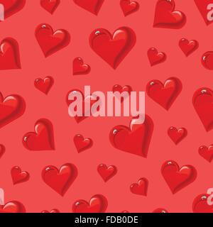 Nahtlose Muster mit Herzen Stock Vektor