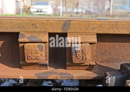 Alten Gleisanlagen und Verbindungen auf es. Stockfoto