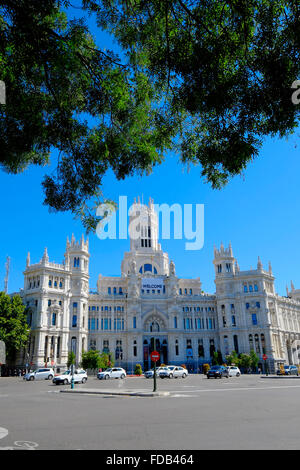 City Hall Plaza Cibeles Madrid Spanien Stockfoto