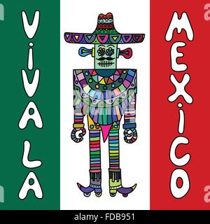 Mexikanische Roboter mit sombrero Stock Vektor