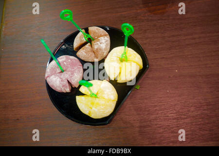 Traditionelle japanische Reiskuchen oder Daifuku mochi Stockfoto
