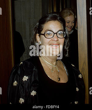 Washington, DC, USA, 8. Februar 1984 Elaine Kaufman beim Princess Grace Foundation-Dinner. Bildnachweis: Mark Reinstein Stockfoto