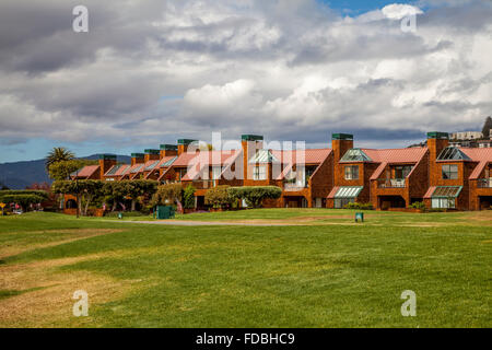 Wohnkomplex in Tiburon Wasser, Tiburon, Kalifornien, USA Stockfoto