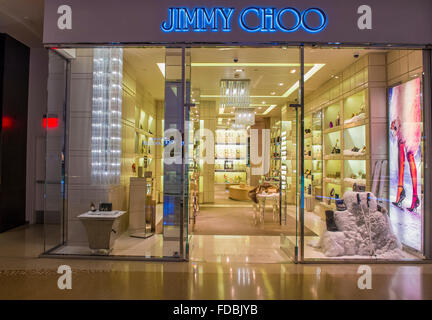 Außen ein Jimmy Choo Store in Las Vegas Strip. Stockfoto