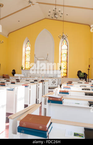 Typische Innere eines kolonialen Stil des 19. Jahrhunderts Amerikanische Kirche von St. Lukes in der Hoffnung Warren County New Jersey Stockfoto