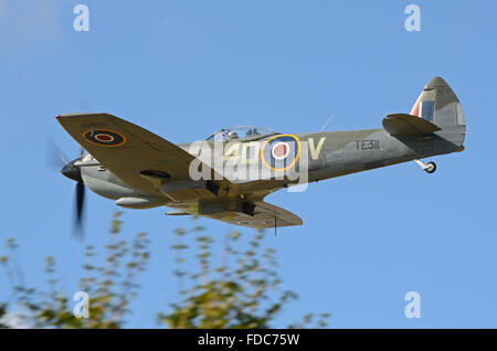 Spitfire Mark XVI TE311 war die Teilnahme an der Luftschlacht um England 75. Jahrestag Überflug in Goodwood im September 2015 Stockfoto