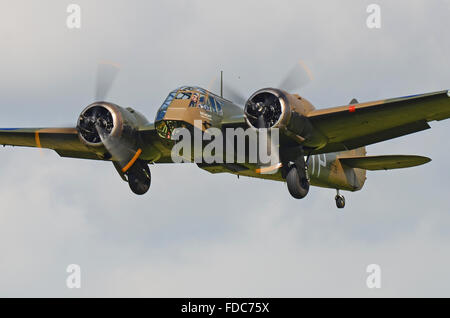 Bristol Blenheim ist ein britisches Leichtbomberflugzeug, das von der Bristol Aeroplane Company entworfen und gebaut wurde und im Zweiten Weltkrieg eingesetzt wurde Stockfoto