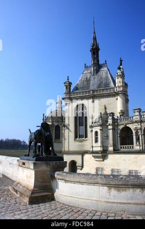 Kleines Schloss Chantilly am Stadtrand von Paris. Frankreich Stockfoto