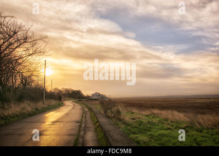 Parkgate Wirral, der nur Küstenort in Cheshire.  Das malerische Dorf Parkgate an der Westküste des südlichen Wirral Stockfoto