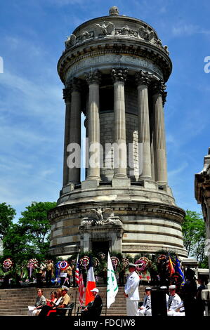 New York City: Memorial Day Gedenktage an die Soldiers and Sailors Monument im Riverside Park * Stockfoto