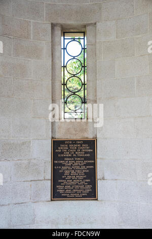 Thailand, Kanchanaburi, CWGC Friedhof und Denkmal für die alliierten Soldaten, die beim Bau der Burma-Siam Death Railway ums Leben kamen Stockfoto