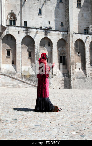 Theaterschauspieler Papsttum von 1309-1423, Palais des Papes, Avignon Departement Vaucluse Provence Frankreich Europa Stockfoto