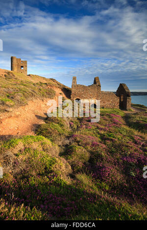 Motor Haus bei Wheal Coates in der Nähe von St. Agnes in Cornwall. Stockfoto