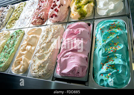 Eis-Box in ein Eis-shop-typisch italienisch Stockfoto