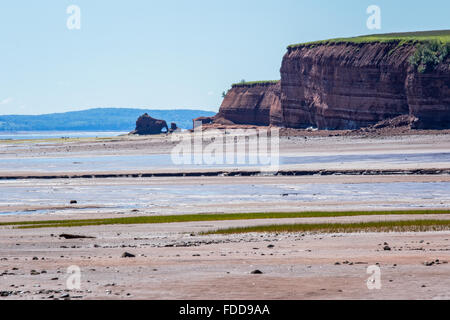 Ebbe am Bay Of Fundy in Delhaven, Nova Scotia, Kanada Stockfoto