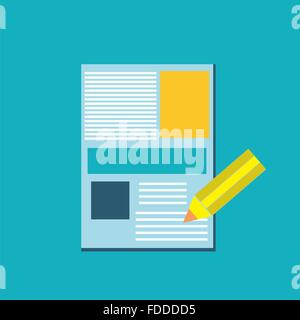 Papier und Stift-Symbol Stock Vektor